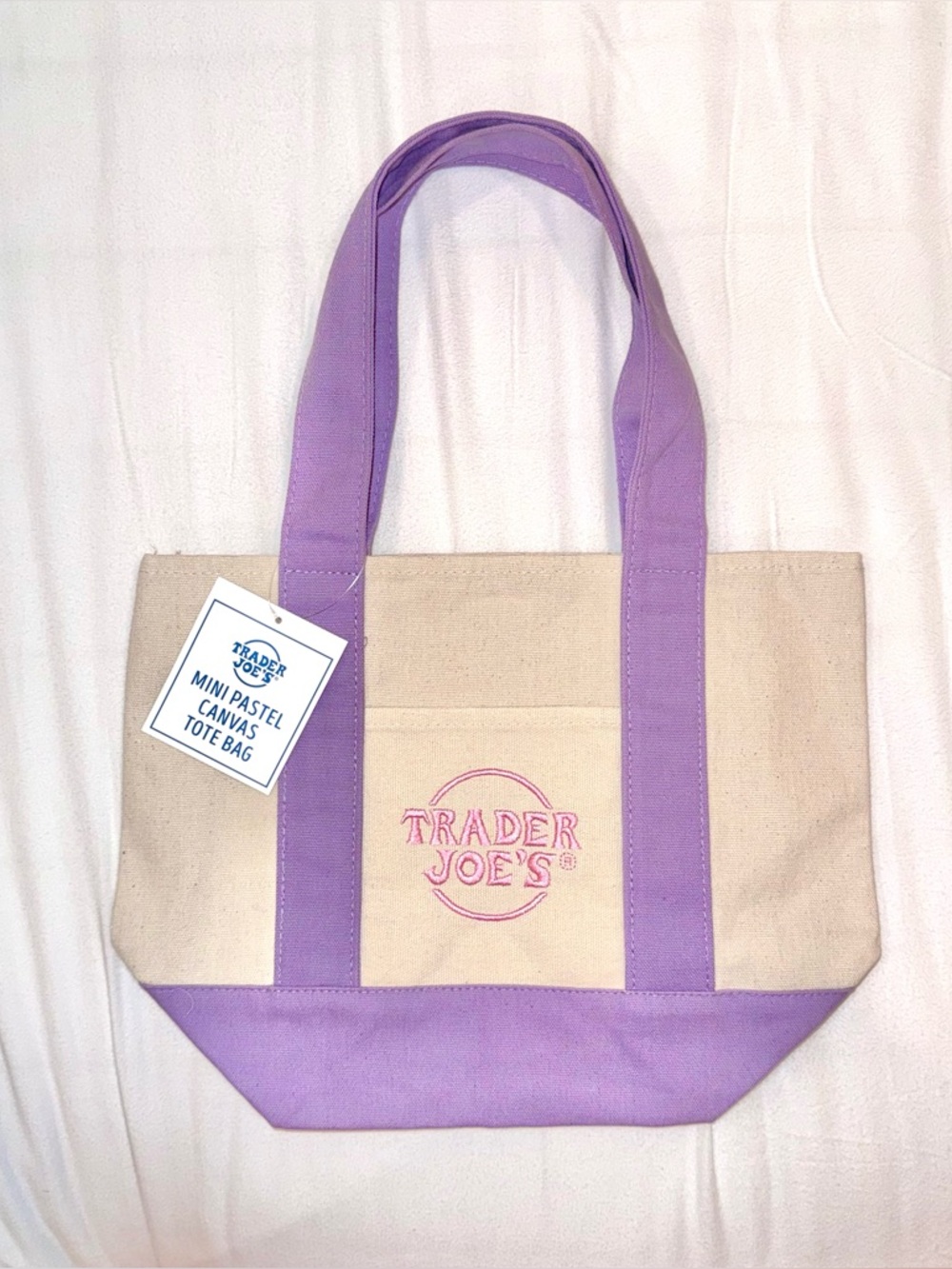 Trader Joe’s Mini Tote in Pastel Purple (Spring Collection)